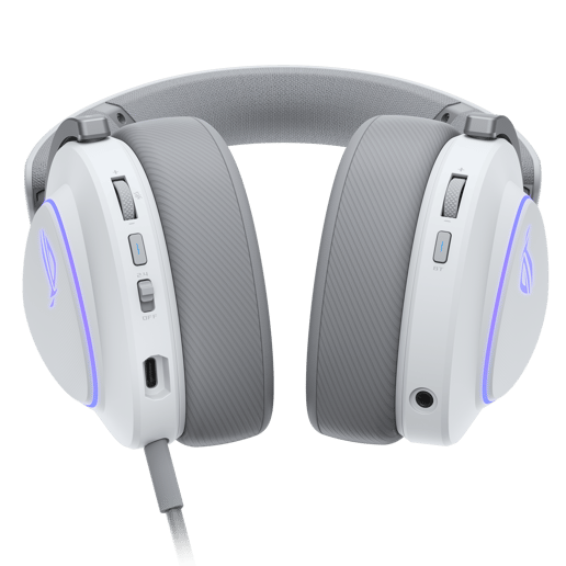 ASUS ROG Delta II Moonlight White Edition Tri-Mode Wireless Gaming Headset in White
